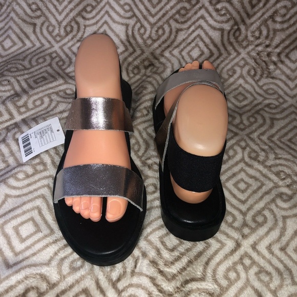 Helena Slingback Sandals Metallic Gladiator Sz 8 - Picture 6 of 8